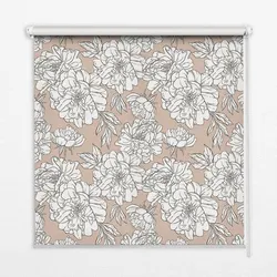INNENROLLO - Fensterrollo - Rollo - 60x40 cm - Gezeichnete Blumen