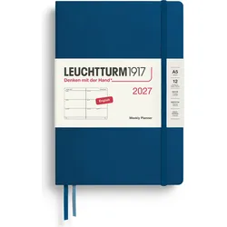 Leuchtturm 1917 Wochenplaner Hardcover 2027 EN A5, indigo