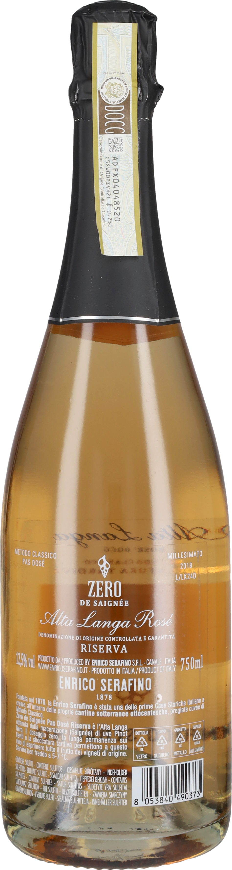 Serafino Enrico Alta Langa Rosé Riserva Pas Dosé 'Zero de Saignée' Enrico Serafino 201