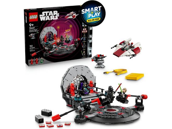LEGO® SMART Play™ A-Wing und das Duell im Thronsaal (75427) Konstruktionsspielsteine, (962 St), LEGO Star Wars™, inklusive SMART Brick, mit Licht- und Soundeffekten