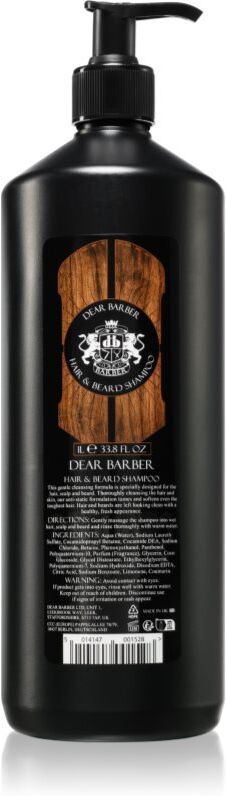 Dear Barber Shampoo shampoing cheveux et barbe 1000 ml
