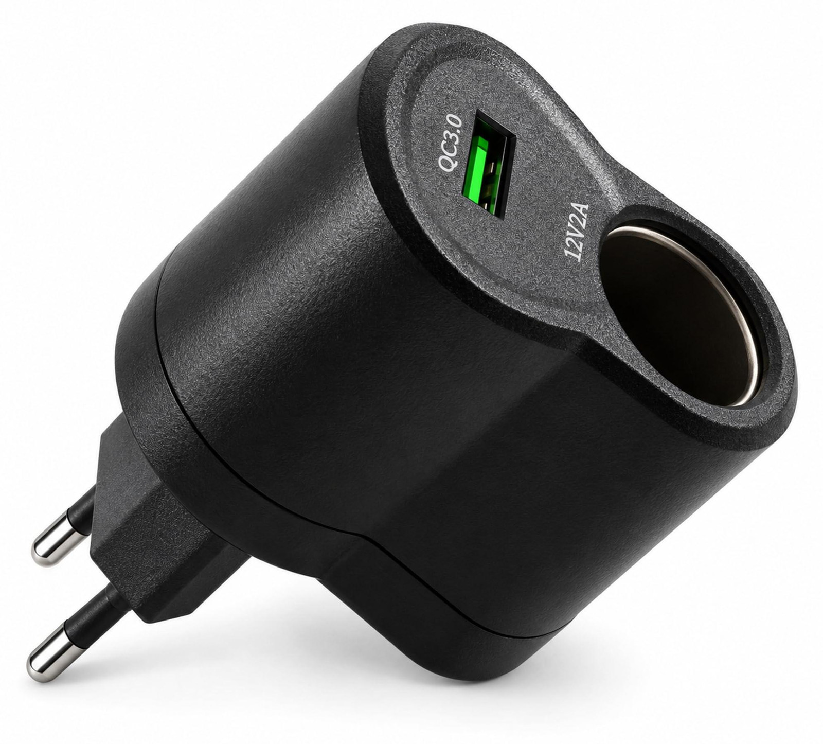 Dripio Netadapter 220V naar 12V 2A met sigarettenaansteker en USB-poort