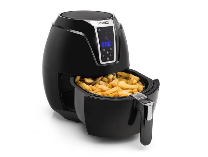 PRINCESS Heißluftfritteuse, 1400 W, Digitale 3,2Ltr. Umluft Fritteuse, Fritöse ohne Öl fettarm frittieren