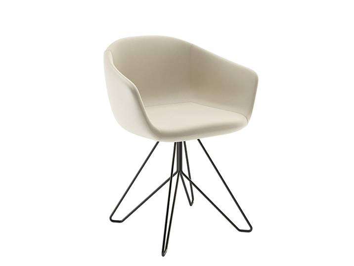 BBB ITALIA fauteuil LUCREZIA avec base Clip (Cat. A - Tissu et aluminium)