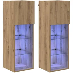vidaXL Wandmontierte TV-Schränke 2 pcs Artisan-Eiche 30,5 x 30 x 90 cm