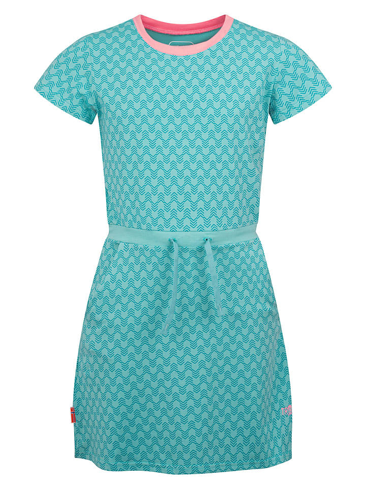 Trollkids Kleid "Noresund" in Türkis - 98