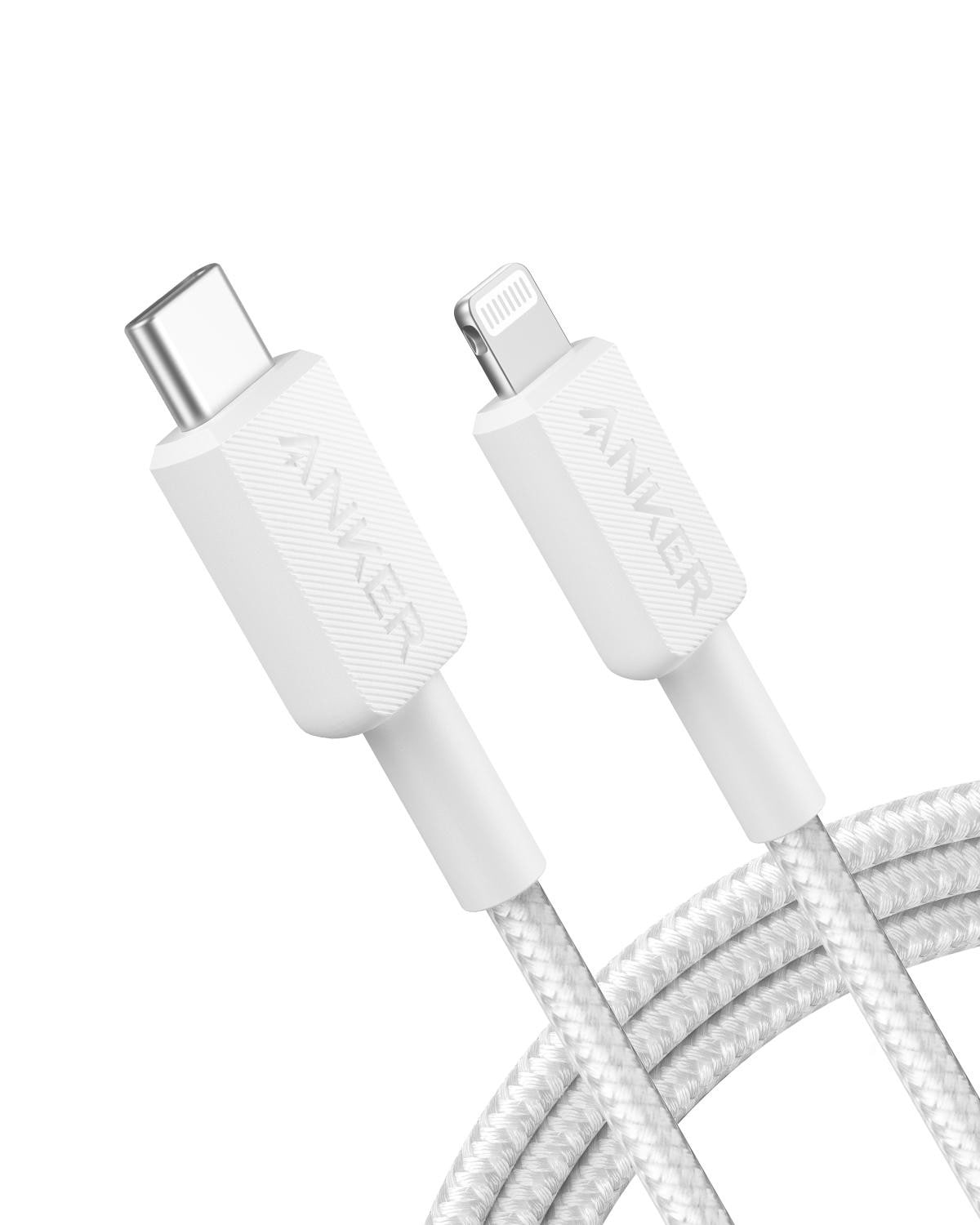 Anker 322 USB-C auf Lightning Kabel 180cm geflochten weiß A81B6G21