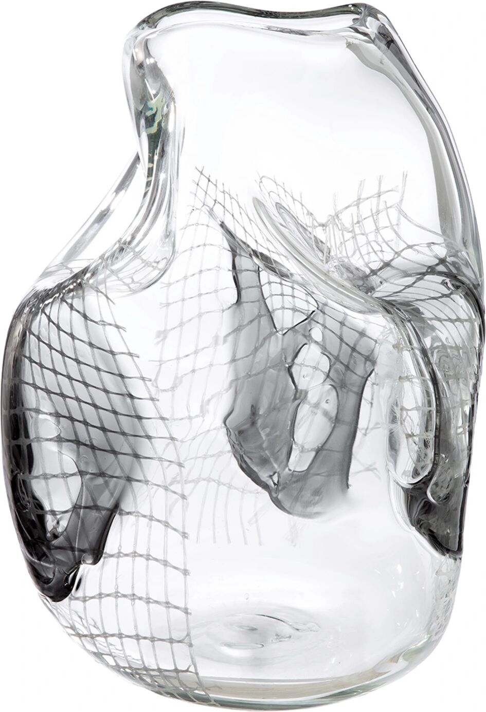 Gilde Grid, Glas, Gesteift, Klar, Schwarz H: 32 cm  Schwarz