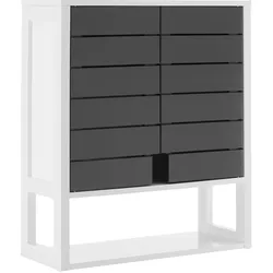 Hängeschrank Tia Grau/Weiß ca. 60x70x23 cm