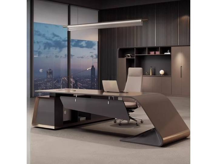 Bureau de salle de gestionnaire de PDG moderne et minimaliste, bureaux et postes de travail, bureaux de salle, bureau d'ordinateur, meubles de table d'étude