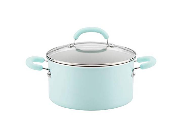 Rachael Ray Create Delicious Suppentopf mit Deckel, antihaftbeschichtet, 6 Quart, Blau