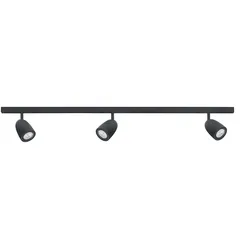 Lumexx 1-Phasen Schienensystem Set DESIGNLINE BELL KIT, 1m Schiene, 1 Einspeisung, 3 BELL Spots GU10, schwarz LUM-1-1-311-02-2