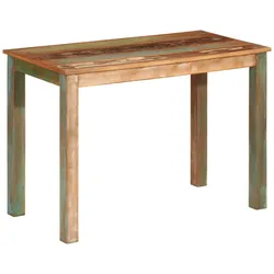 vidaXL Esstisch 110x55x76 cm Altholz Massiv