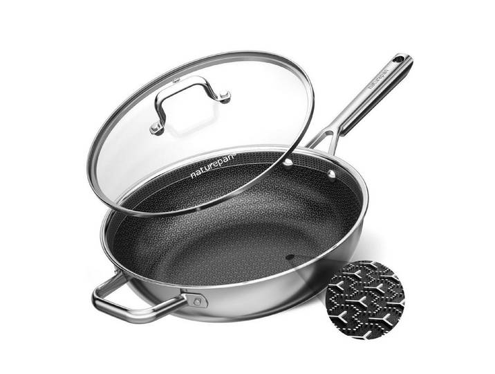 LuxusKollektion Wok Wokpfanne 28cm DiamondTitan Hybrid mit Deckel