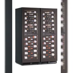 KLIMAITALIA Belüfteter Weinkühlschrank bei 4 T°en. 232 Flaschen. Rauchglastüren. LED. Metall-Schubladenregale. Thermo digital. CW355G4TB