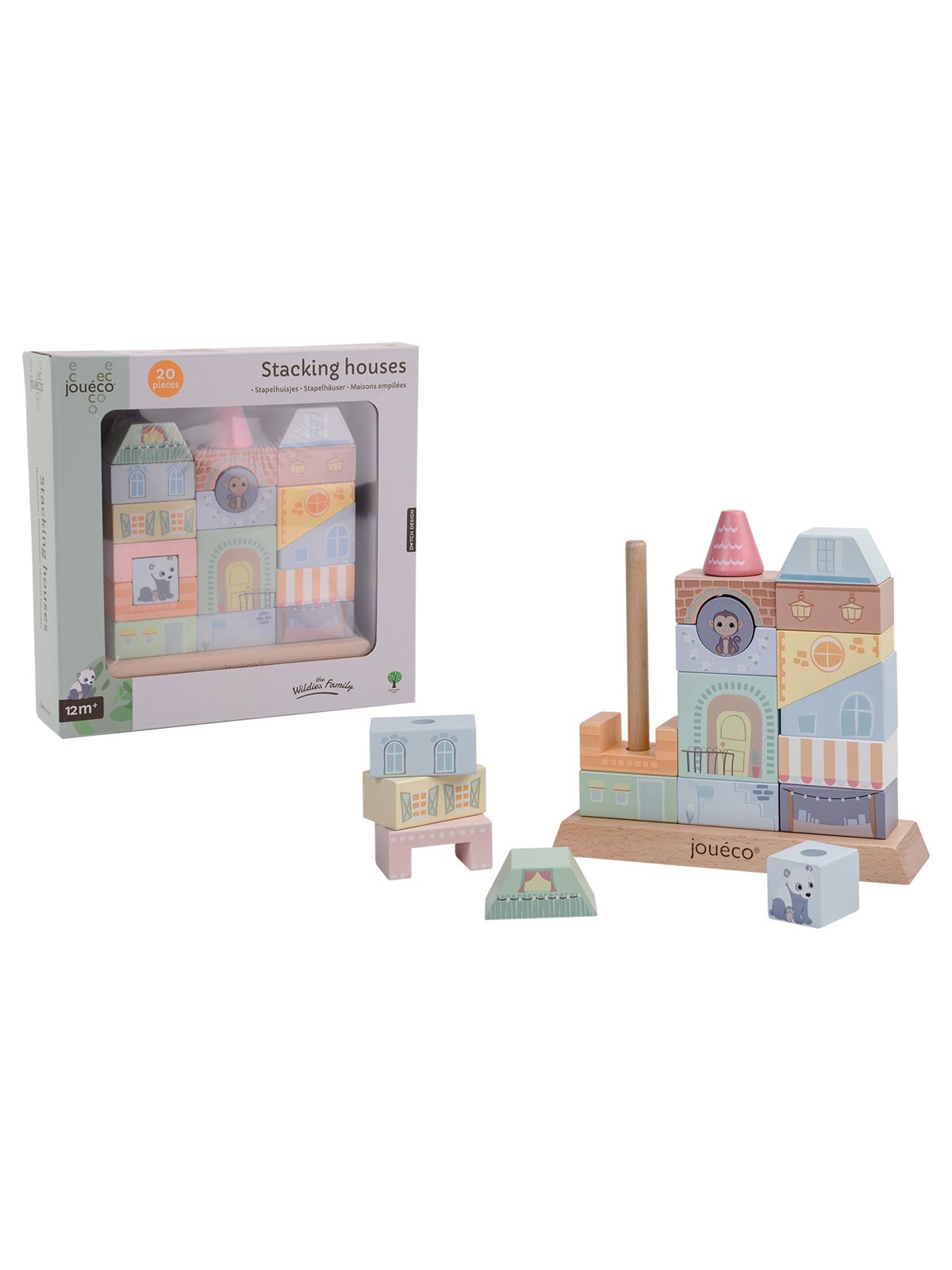 Jouéco The Wildies Family Stacking Houses