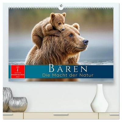 Bären - Die Macht der Natur (hochwertiger Premium Wandkalender 2027 DIN A2 quer), Kunstdruck in Hochglanz
