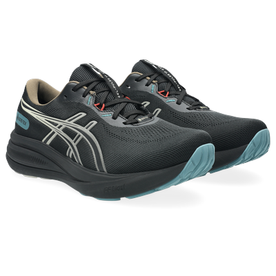 Laufschuh ASICS "GEL-PULSE 17 GORE-TEX", Herren, Gr. 44, schwarz, light dust, Synthetik, Schuhe Laufschuh, wasserdicht