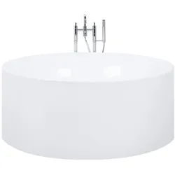 BADEWANNE FREISTEHEND 140x140x58 cm weiß Ibiza
