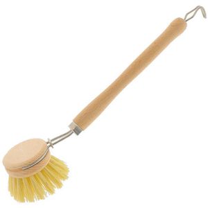 Hofmeister Spülbürste echt Fibre kleiner Kopf, Holzgriff mit Fibre-Borsten, braun, Länge 25 cm