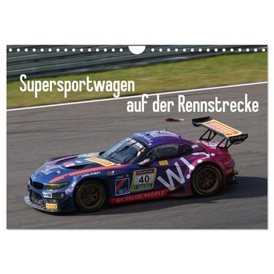 Supersportwagen auf der Rennstrecke (Wandkalender 2027 DIN A4 quer), CALVENDO Monatskalender