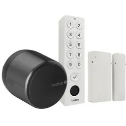Tedee, Zutrittskontrolle, Set GO 2 Alu Keypad und Türsensor (Elektronische Zahlenkombination, Fingerabdruck, Smartphone)