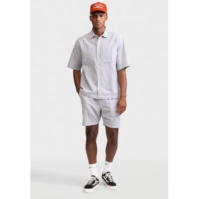 Kurzarmhemd REDEFINED REBEL "Redefined Rebel Shirt RRRowdy Shirt OVERSIZED FIT", Herren, Gr. S, ashley blau, Web, 100% Baumwolle, Hemden