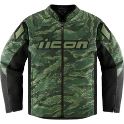 Icon Hooligan Tiger s Blood, Textiljacke - Dunkelgrün/Oliv/Schwarz - S