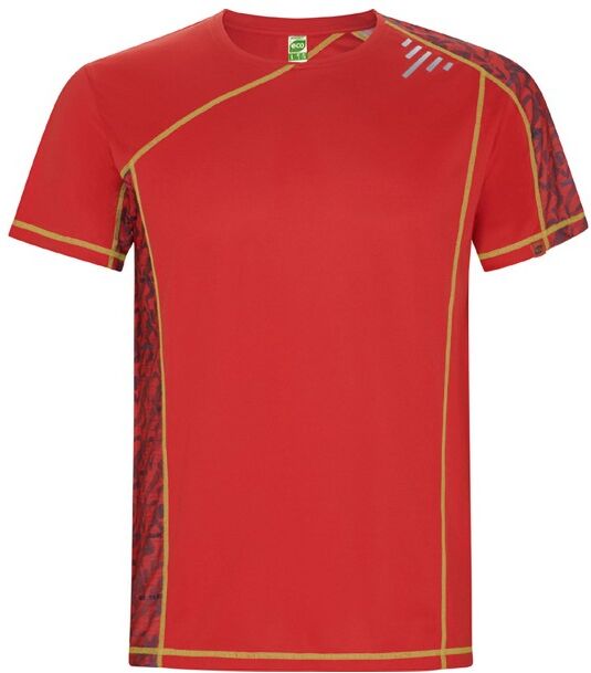 T-shirt technique raglan personnalisé en polyester recyclé Sochi XL IMPRESSION ROUGE