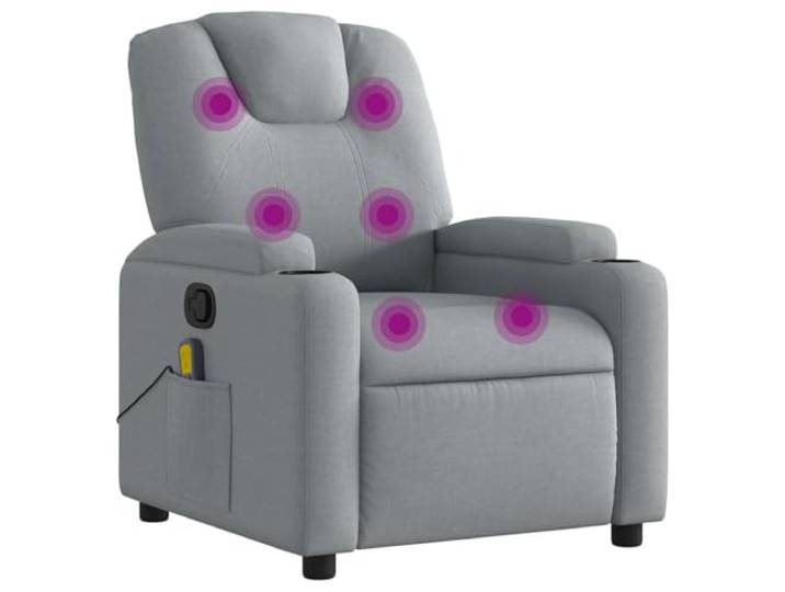 vidaXL Massagesessel Hellgrau Stoff
