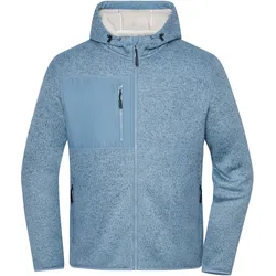 Strick-Fleecejacke Workwear "JN1874" - XS - denim-melange