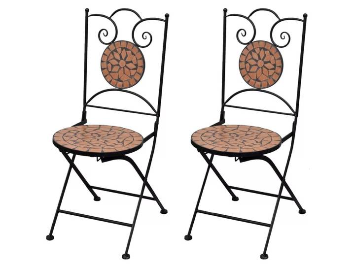 VidaXL - Gartenstuhl keramik, One Size, Braun
