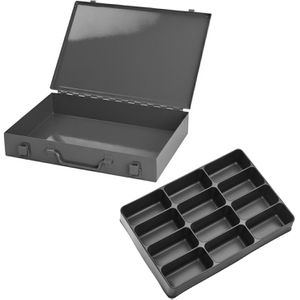 ADB Sortimentskasten 88511, 33 x 5 x 23cm, Metall, mit 12 Fächern