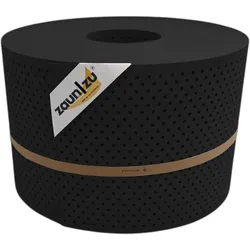 zaun zu® Sichtschutzstreifen PP Premium Gelocht 15 Prozent Streifen Tiefschwarz 50m