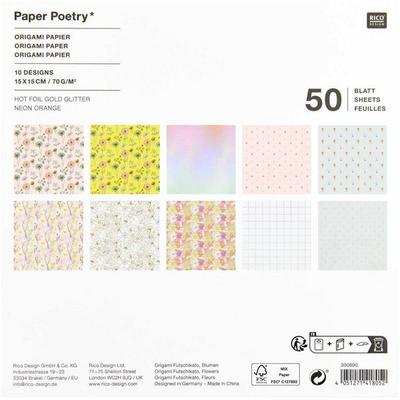 Origami Futschikato, Blumen MIX, 15 x 15 cm, 50 Blatt