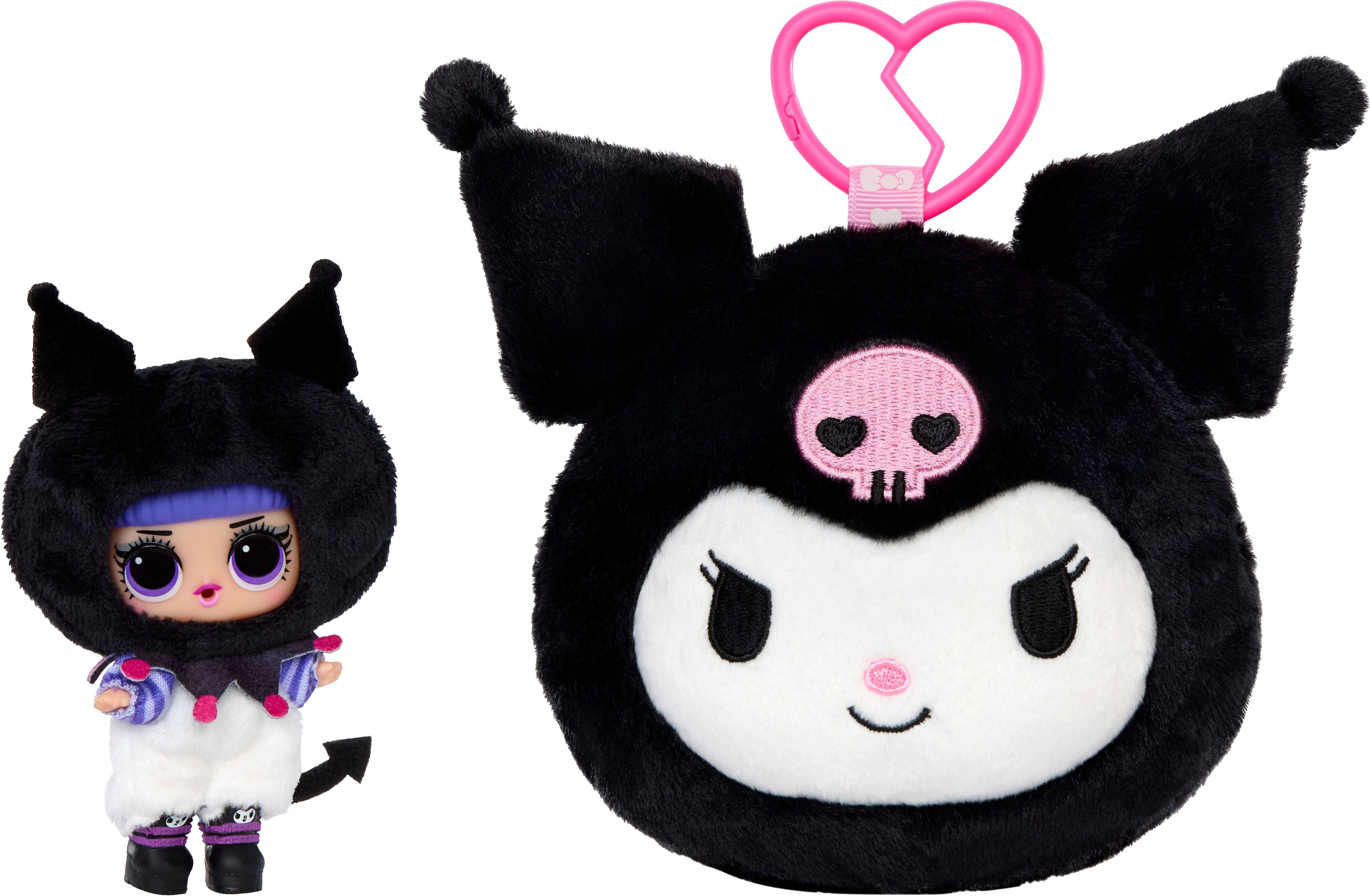 L.O.L. Surprise! Plüschanhänger L.O.L. SURPRISE "L.O.L. Surprise Loves Hello Kitty Reversible Plush Surprise Asst", weiß (bunt), Plüschfiguren, Kinder, Plüschanhänger, Variante nicht wählbar