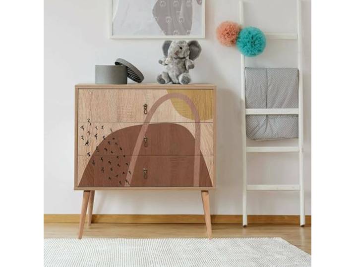 Dmora Kommode Nebula 80x40x89 cm Bunt 3 Schubladen