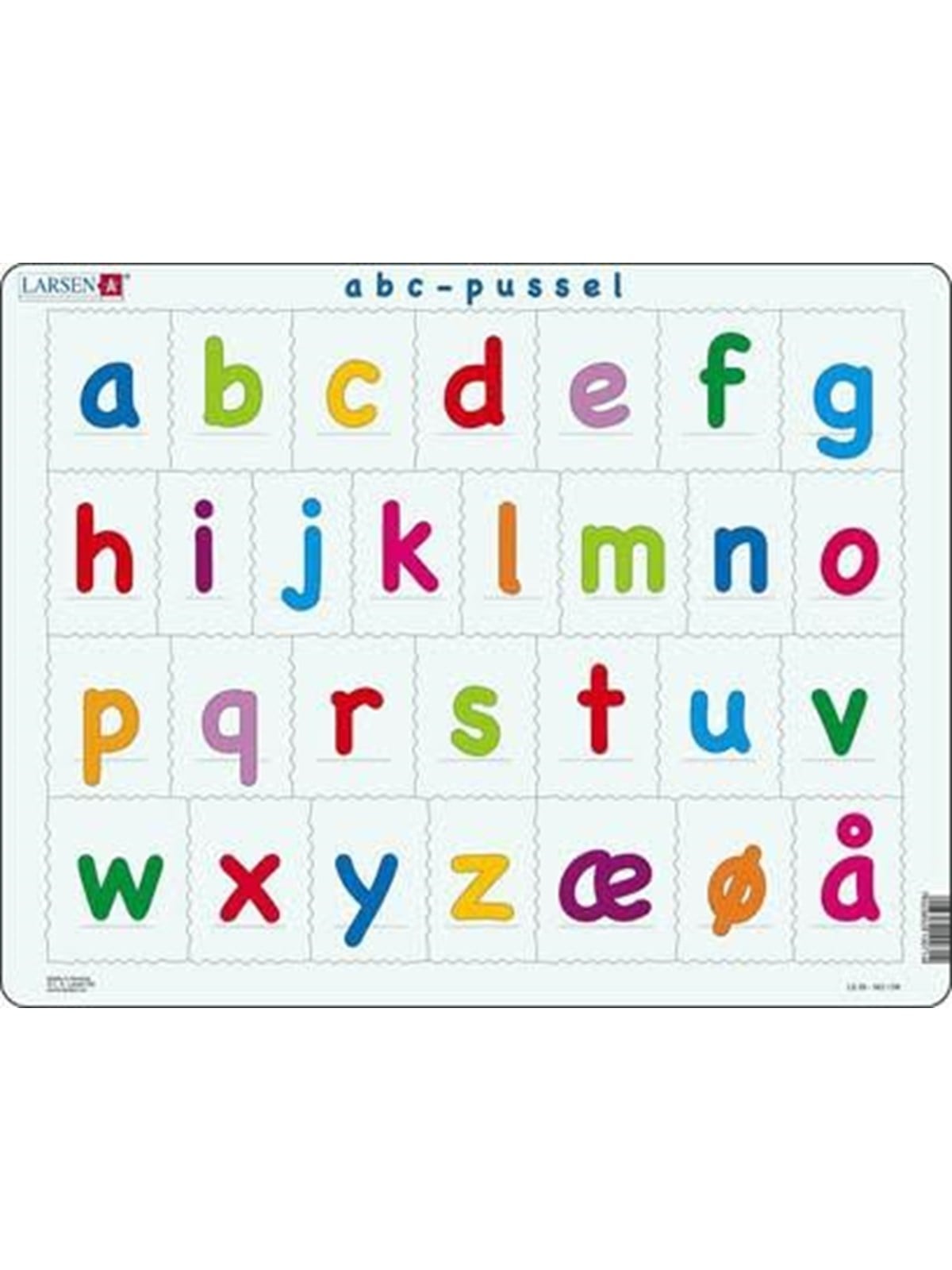 Larsen Puzzles Puzzle Alphabet (lowercase letters) - 29 pieces Maxi (36.5x28.5 cm) 2D Puzzles