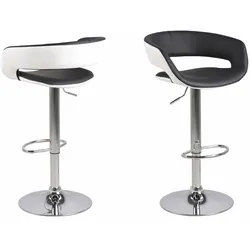 Actona »Grace« Barhocker höhenverstellbar 54,5x104x48,5 cm / schwarz-weiss