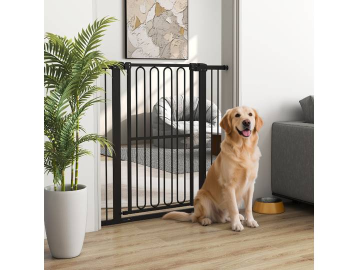 PawHut Barrière Chien 76-104cm Sans Perçage Escalier