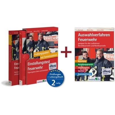 Sparpaket – Einstellungstest + Auswahlverfahren Feuerwehr, Set von Kurt Guth,Marcus Mery,Andreas Mohr, Ausbildungspark, 978-3-95624-204-5