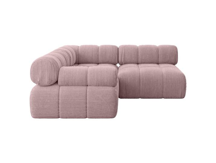 ECKSOFA modulares Sofa Mende-L1 - 190x190x70 cm Rosa Cord