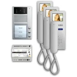 TCS Tür Control Video-Türsprechanlagenset 3 Tasten Aufputz, Telefon PVC1430-0010