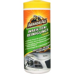Armor-All Reinigungstücher 36115L, Insekten, feucht, für Fahrzeugaußenbereich, in der Dose, 30 Tücher