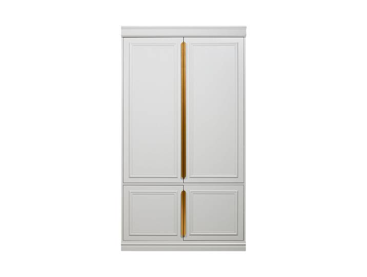 Design Kleiderschrank „Organize“, 2-türig Grauweiss, Gold De Eekhoorn