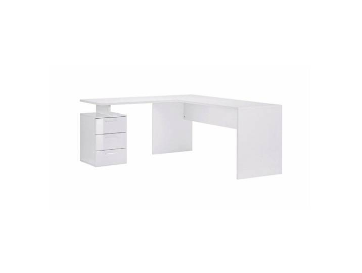 Bureau effet bois blanc brillant 160x60 cm