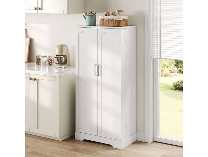 Meubliv Armoire De Cuisine 60x35x128 Cm Blanche – Led\, Rangements Modulables
