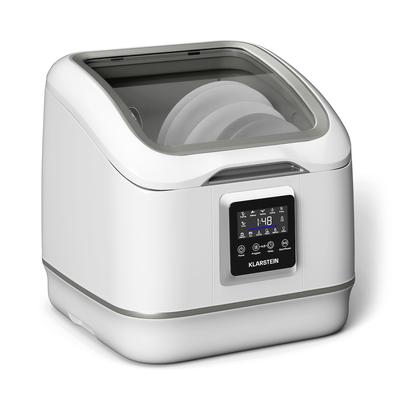 Klarstein SilentScrub Geschirrspüler | tragbar | Touchscreen | 7 Programme | 3 Gedecke | Besteckkorb Weiß
