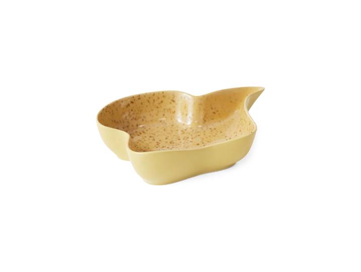 HK LIVING - Coupe Shell - Jaune - Grès émaillé