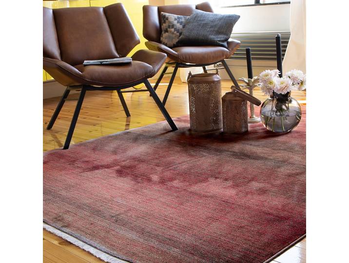 Kurzflorteppich My Laos Typ A Rot 80 x 150cm Flachgewebe